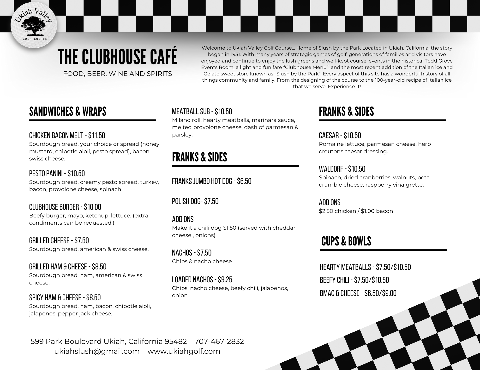 Slush By The Park Ukiah Valley Golf Course